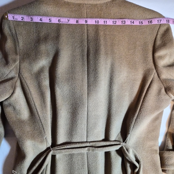 ​Talbots Petites Camel Wool & Angora Blend Belted Wrap Coat - Size 14P - Picture 6 of 8